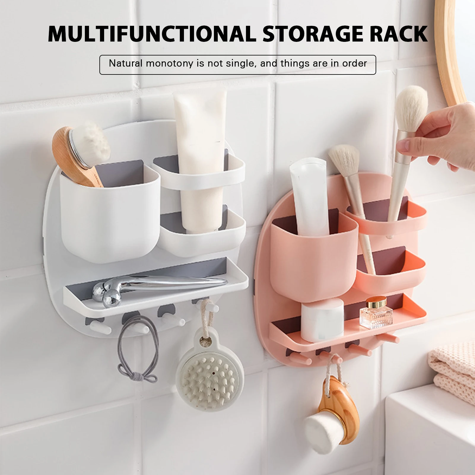 

Новейший настенный ящик для хранения, многофункциональный водонепроницаемый Органайзер без отверстий для домашней двери, подвесной ящик с...