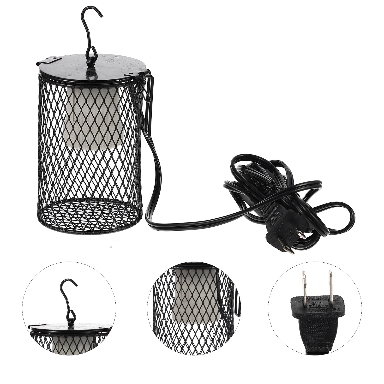 

Reptile Lamp Light Cover Heating Lampshade Heat Shade Preservation Tank Habitat Guard Heatersupplies Basket Accessory Rack