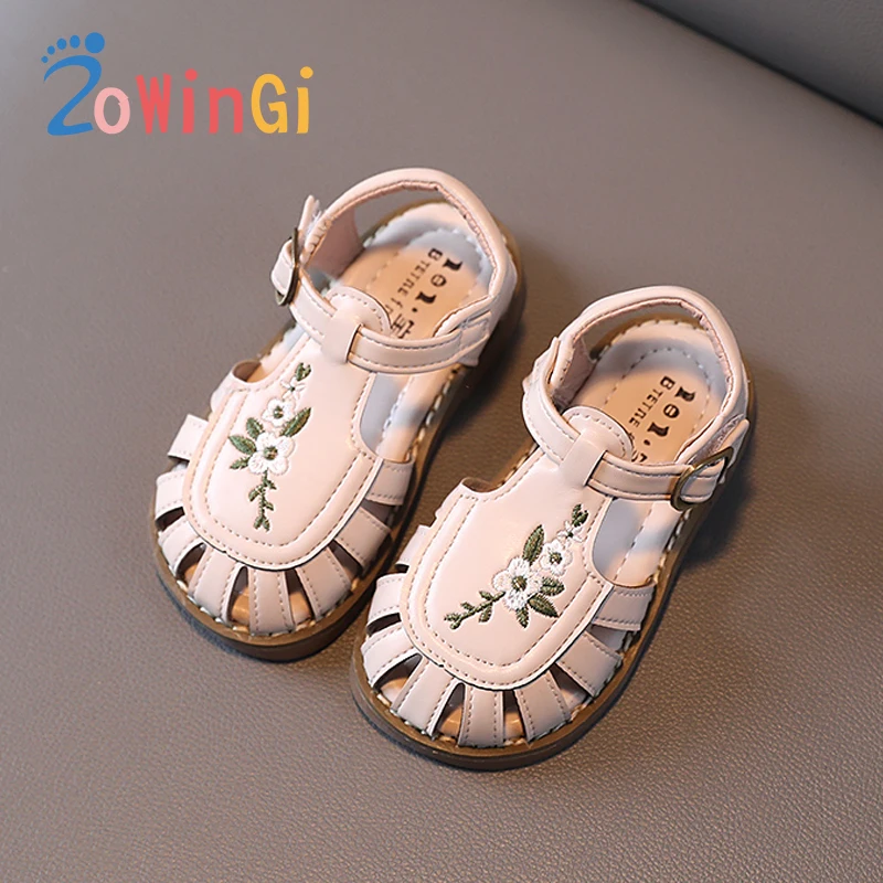 

Сандалии легкие для девочек, элегантные туфли с цветами, летняя обувь для танцев, размеры 21-30