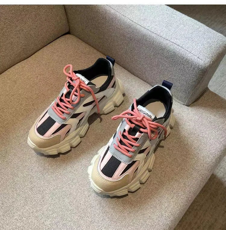 

Женские кроссовки на массивной подошве, летняя дышащая Спортивная Повседневная модная легкая роскошная женская спортивная обувь для фитне...