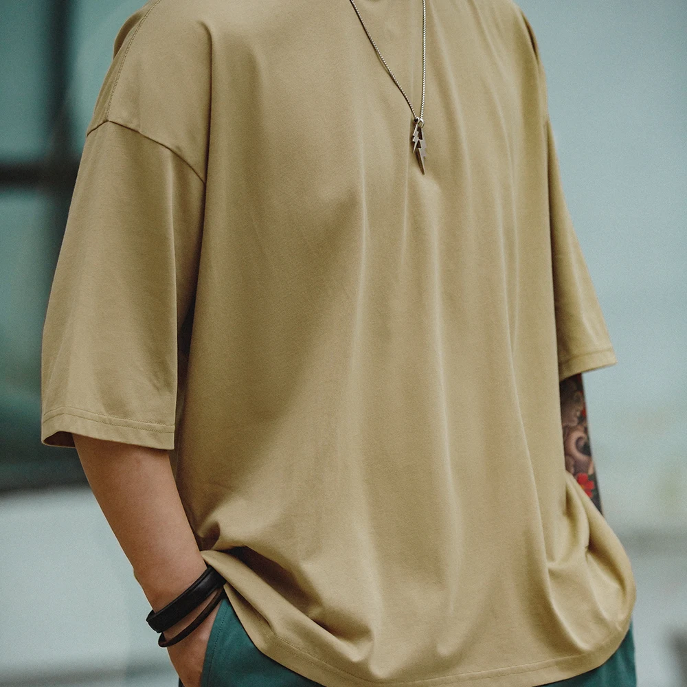 Мужская футболка с коротким рукавом Maden свободная Удобная Однотонная из вискозы