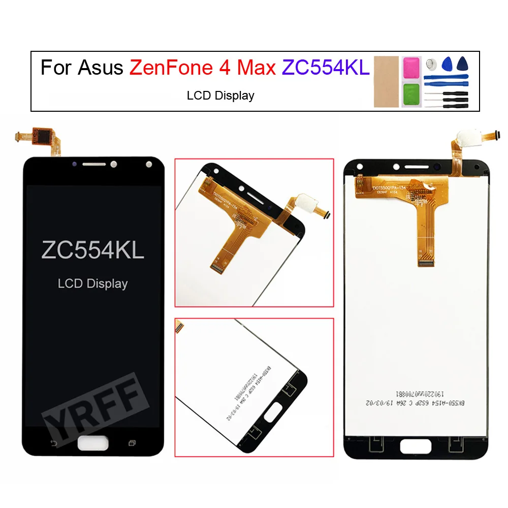 ЖК-экран для Asus ZC554KL, ЖК-дисплей для Asus ZenFone 4 Max ZC554KL, сенсорный экран с цифровым преобразователем в сборе + Инструменты