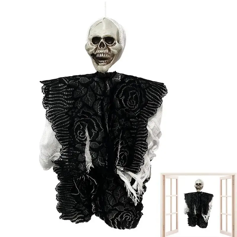 

Halloween Hangings Skeleton Ghost Grim Reapers Decor Skeleton Waterproof White Ghost For Courtyard Cemetery Door Eaves Tree