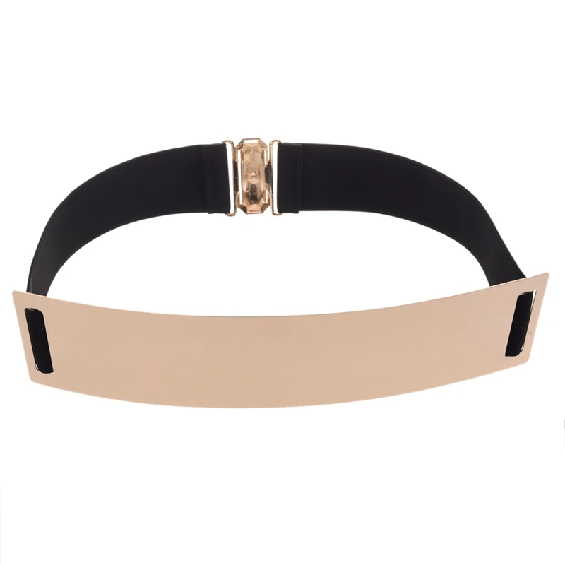 

4X Черный шикарный металлический ремень с эластичной талией для женщин