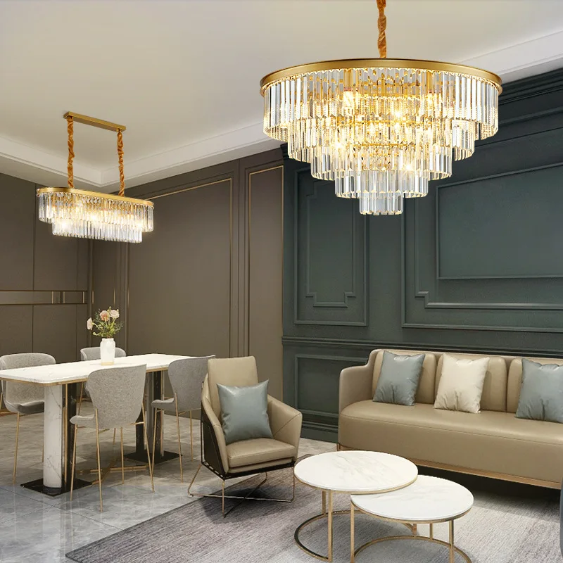 

Modern LED crystal chandelier Living room ceiling light Bedroom crystal Lamp Kitchen chandelier Restaurant lighting Home decor