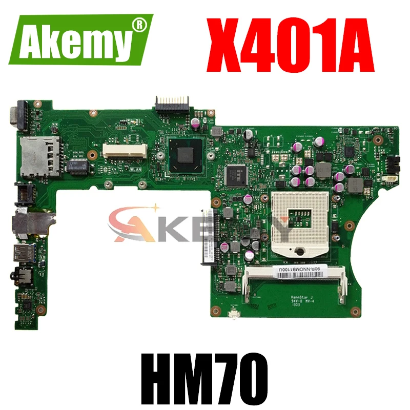 

Akemy X401A Laptop motherboard for ASUS X301A X401A X501A Test original mainboard HM70