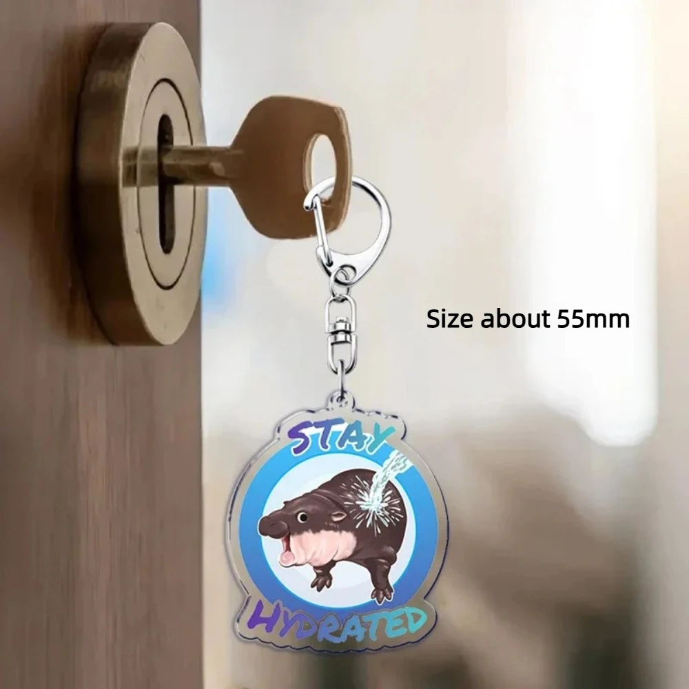 Новый милый детский брелок с бегемотом креативный акриловый мультяшными