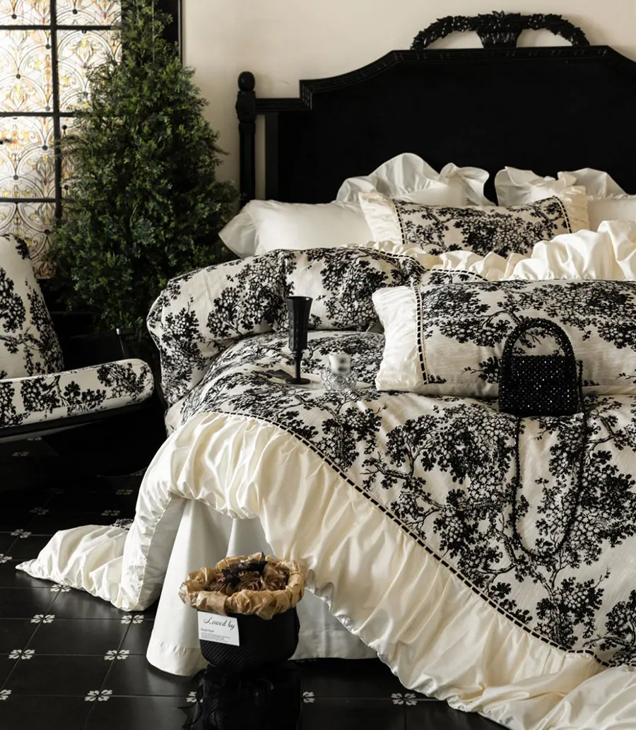 Элегантный сказочный пейзаж лесная древесина черный зеленый комплект