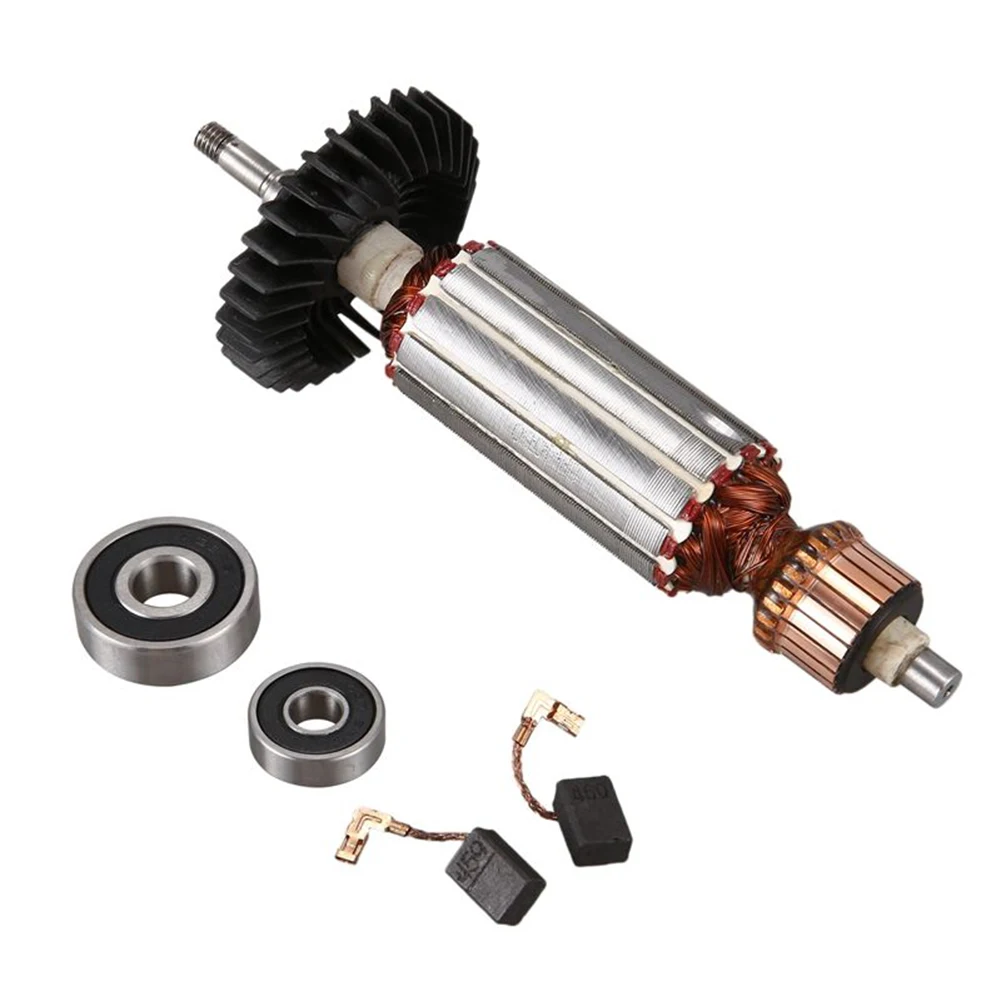 

AC220V-240V Armature Rotor Anchor Carbon Brush Bearing Replacement Kit For Makita Angle Grinder 9553HB 9553HN 5101053-3