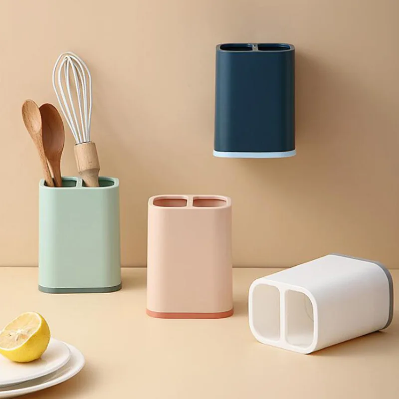 

Kitchen Plastic Draining Shelf Chopsticks Knife Fork Holder Spoon Storage Cage Cook Helper Tableware Sorting Tabletop Organizer