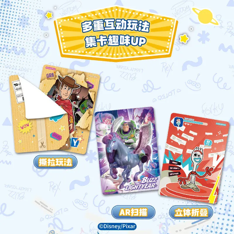 Фото Оригинальные коллекционные карточки Disney Toy Story 5 Deluxe Edition 2026 года: Вуди, Базз Лайтер, аниме-фильм, сувениры, хобби, детские игрушки, подарки №4