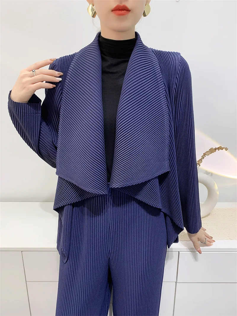 Женский короткий плиссированный кардиган Miyake повседневный свободный утепленный