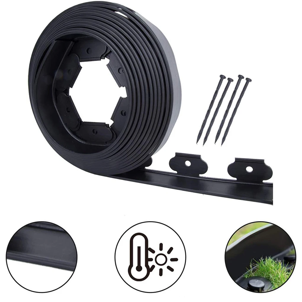 

Lawn Landscape Edging Kit 5M Flexible Landscaping Border Accessories