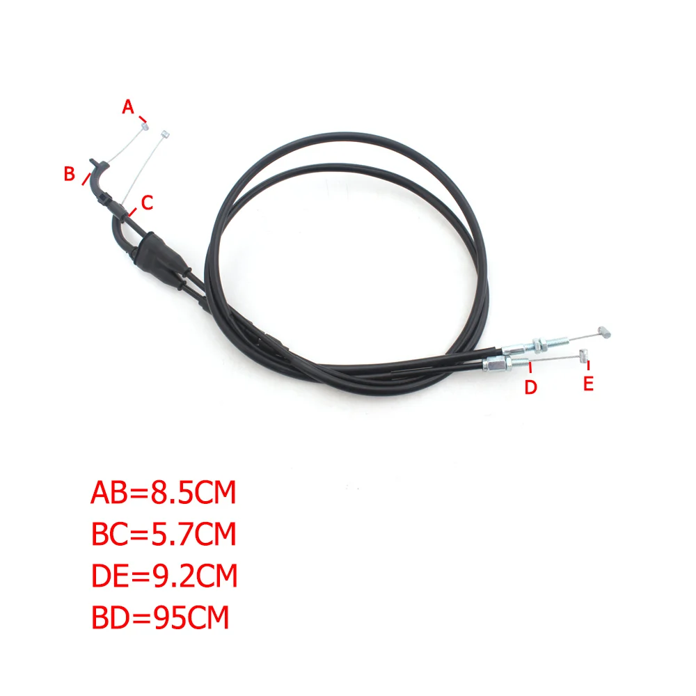 Фото Тросы газа для мотоциклов Yamaha TT350, TTR250, XT250, XT350, TW200 Trailway 1984-2006, стальные тросы, аксессуары №4