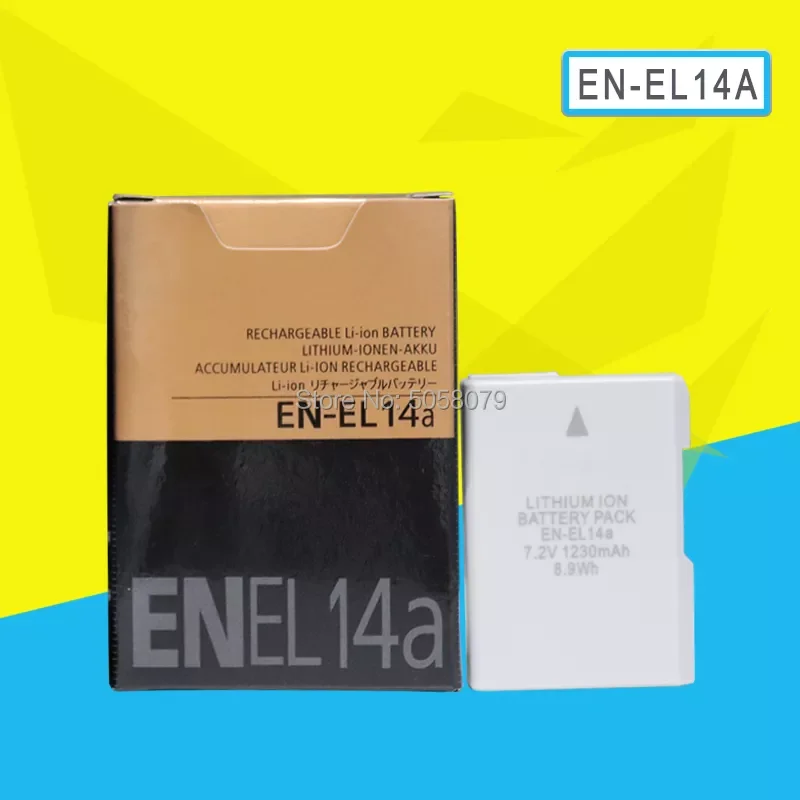 

EN-EL14A ENEL14 EN EL14A 1230mAh Camera Battery For Durable D5500 D5300 D5200 D3200 D3300 D5100 P7800 P7700 P7100 P7000