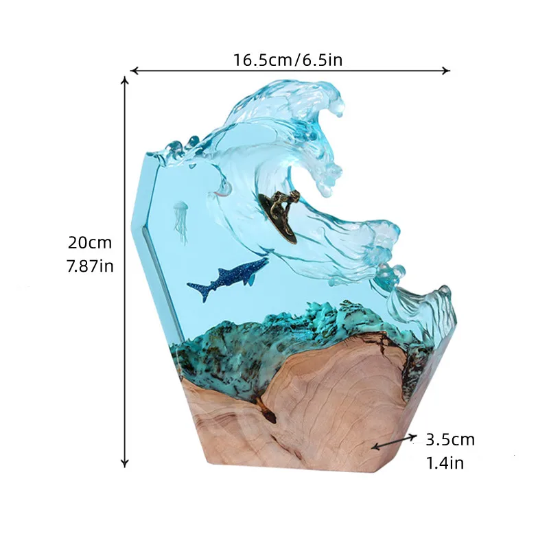 

Морская фигурка акулы из смолы
