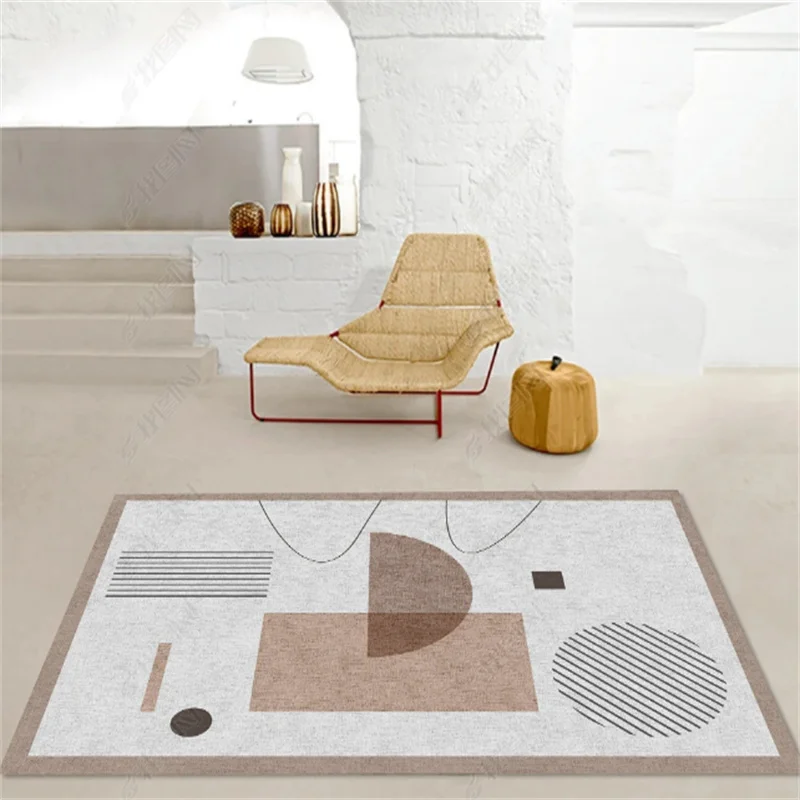 

Modern Geometric Study Cloakroom Non-slip Carpet Nordic Office Room Lounge Decoration Carpets Simple Home Kitchen Bathroom Rug