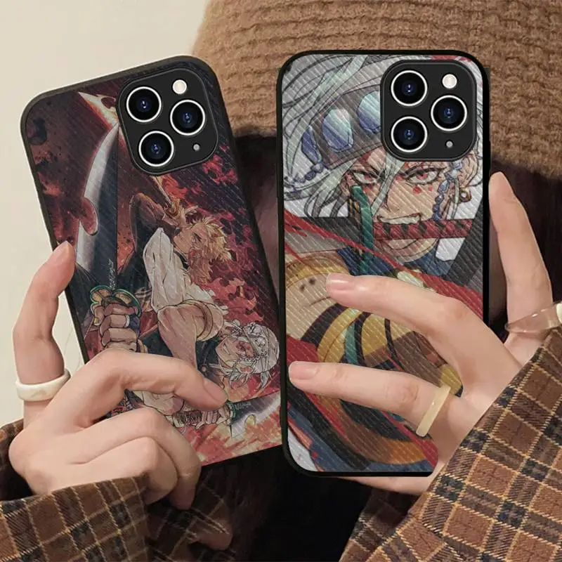 

Demon Slayer Uzui Tengen Phone Case Hard Leather Case for iPhone 11 12 13 Mini Pro Max 8 7 Plus SE 2020 X XR XS Coque