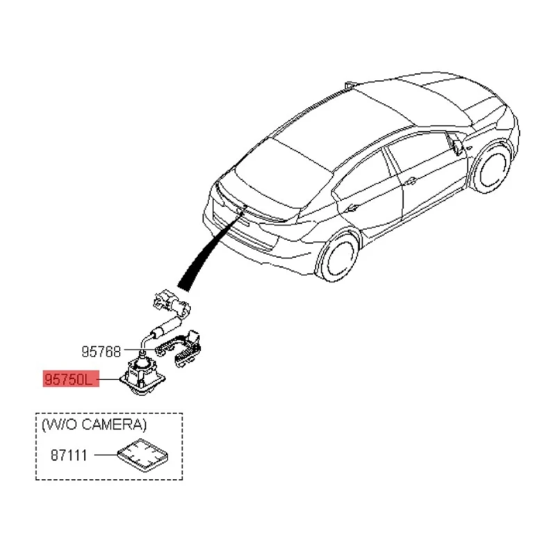 

95760-A7AC1 Car Rear View Camera Reversing Assist Rear Back View Camera Assy For Kia Forte K3 2016-2018 95760A7AC1