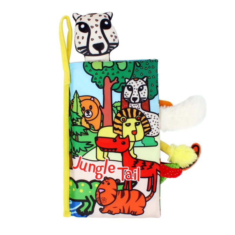 Мягкая тканевая книга для мамы и ребенка детские игрушки с сенсорным хвостом