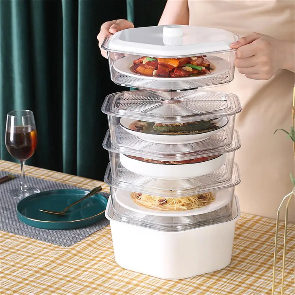 

Stackable Storage Rack Insulated Vegetable Cover Kitchen Artifact Household Cover Multi-layer