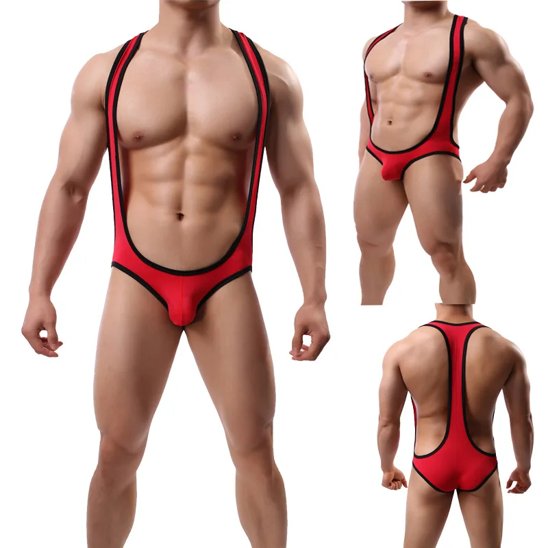 

Bodysuit Silk Ice Men's Bodysuit Briefs Men's Topless Bodysuit One-piece Male Body Fashion Underwear Shapewear Sexy Slimming