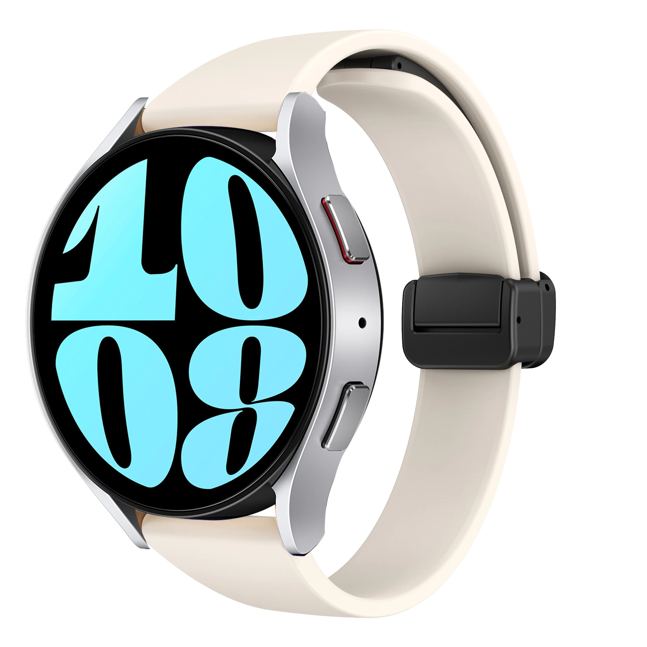 Фото Тонкий силиконовый ремешок для Samsung Galaxy Watch 7 FE 6 4 Classic 5 Pro 40 мм 44 мм 45 мм Магнитный браслет correa Galaxy Watch6 4 Ремешок №2