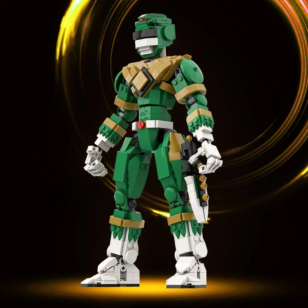 Серия фильмов Green Power Rangersed Строительный блок MOC Экзоскелет Меха Рейнджер Робот