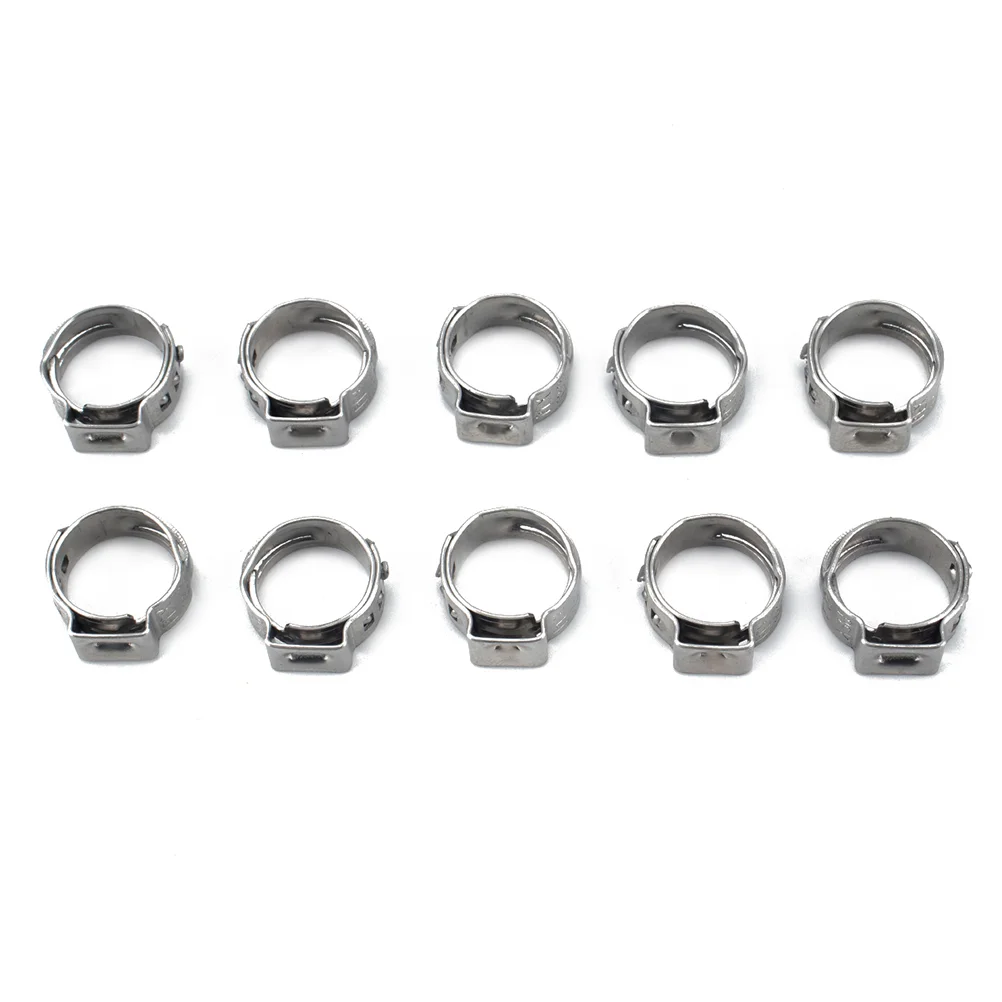 

20 Pcs Hose Clamps Single Ear Stainless Steel Dedicated Clip Worm Drive Gas Pipe