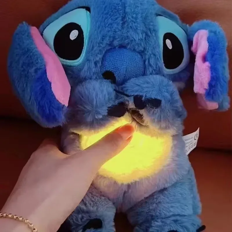 Disney Breathe Led музыкальная плюшевая кукла AuthenticStitch Ears Can Move. Фигурка Lilo Stitch DollBaby Спящая