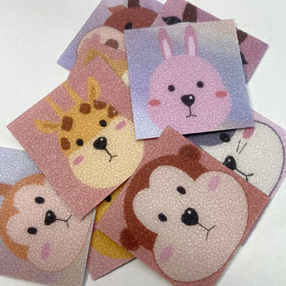 

NEW 5PCS Creative Adult Decompression Sticker Cute Animal Pattern Scrapbooking Material DIY Handmade Scrapbook Papers