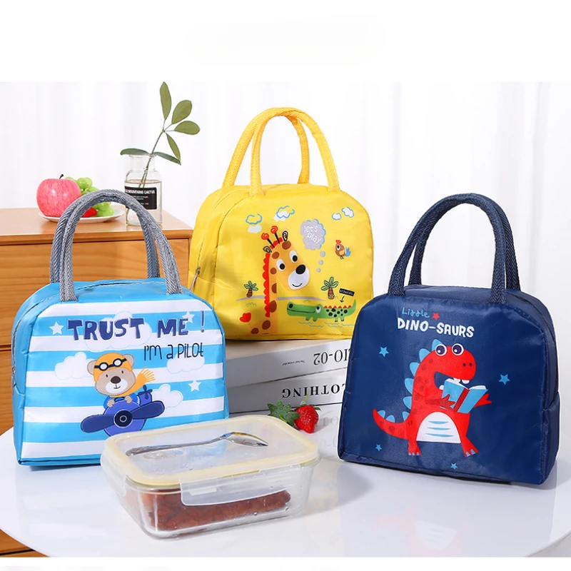

Cartoon Cute Animal Bento Bag Portable Thermostatic Insulated Lunch Bag Outdoor Portable Lunch Box Ice Pack