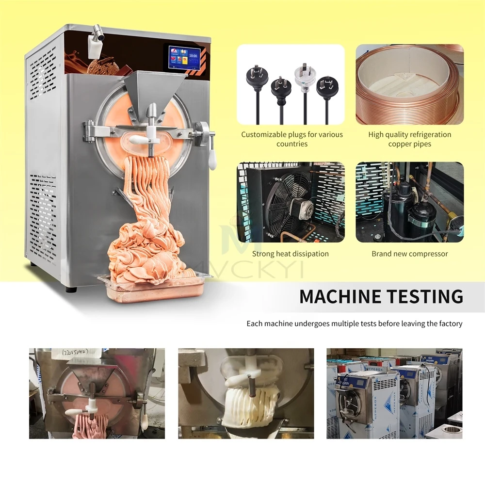 Высокая производительность 48 л/ч настольная жесткая машина для мороженого с 5