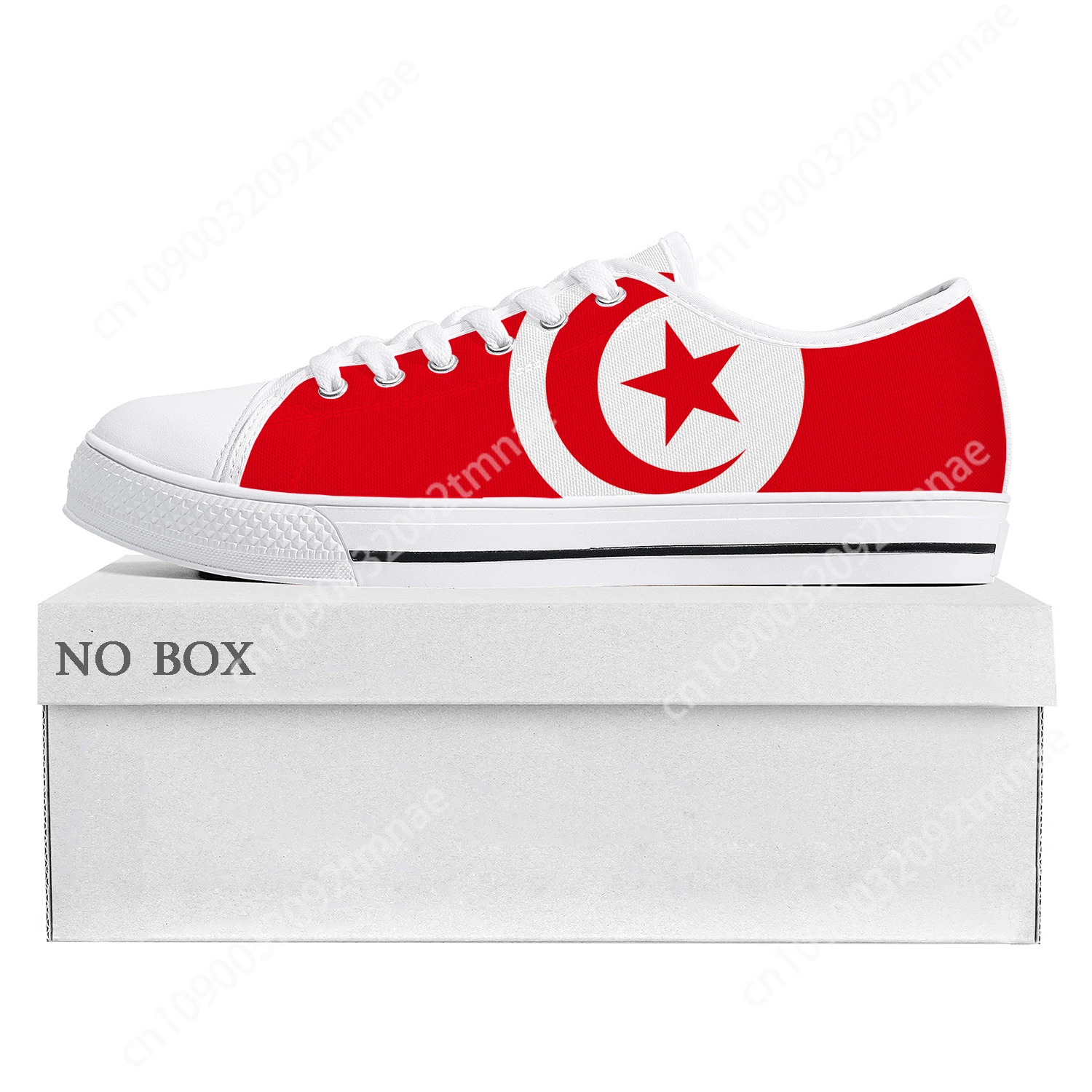 Кроссовки с низким верхом и флагом Туниса парусиновые кеды для мужчин женщин