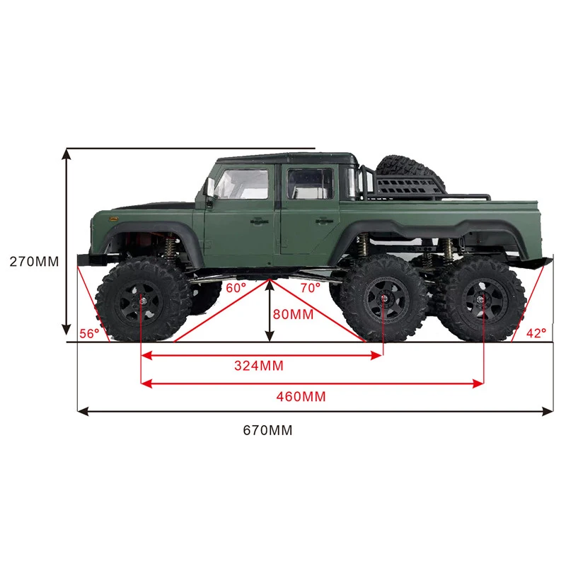 Фото Радиоуправляемая машина Austarhobby AXX6 1/10, 6WD, RTR, электрический внедорожник, краулер с жестким кузовом, для взрослых и детей №1