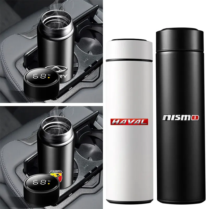 

1pcs Car Logo Thermos Cup With Temperature Display for Opel Astra H J G K Insignia Corsa D Vectra C Zafira B Auto Accessories