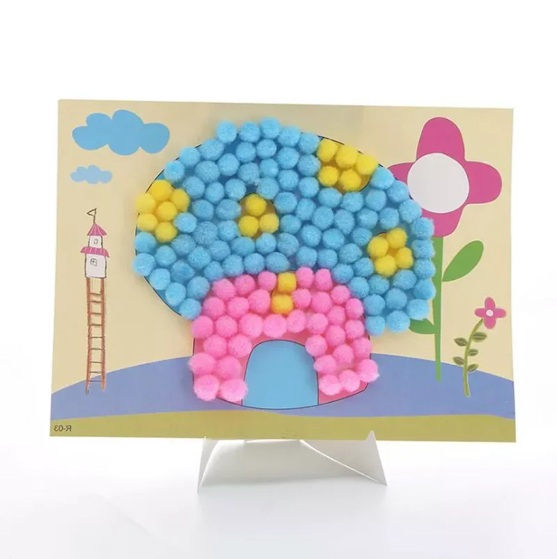 

DIY Applique Bag Kids Children Handmade Montessori Toys Cloth Cartoon Animal Flower Bag Art And Craft Toys Christmas Gifts