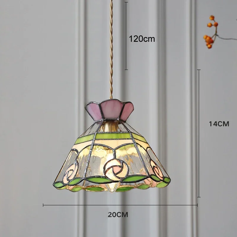 

Подвесной светильник Tiffany из металла и стекла