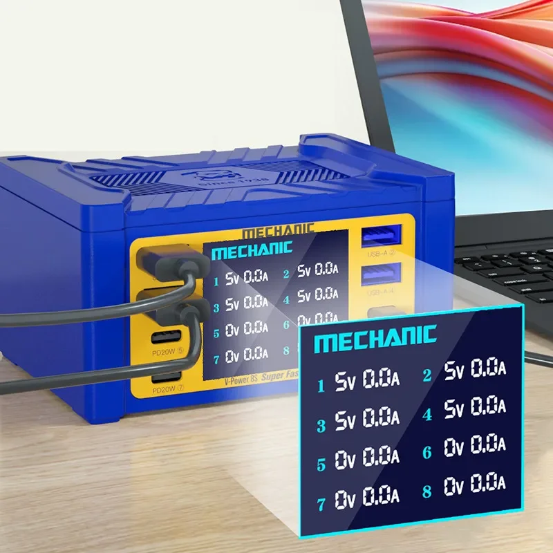 

Сверхбыстрое зарядное устройство MECHANIC V-Power 6 8 8S с портом USB для зарядки QC3.0 PD, 55 Вт, 100 Вт, 155 Вт для мобильных телефонов, Зарядные инструменты
