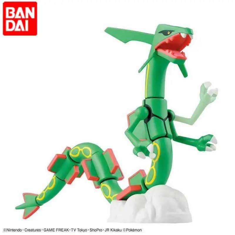 Фото Подлинная сборка BANDAI NAMCO Pokemon NO.46 RAYQUAZA, оригинальная аниме-фигурка в сборе, модель, настольный орнамент, игрушка, подарок для ребенка №1