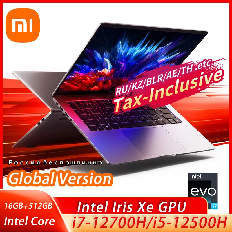 

Xiaomi Redmi Book 14 Laptop 2023 i7-12700H/i5-12500H Intel Iris Xe Graphics 16GB RAM+512G SSD 2.8K 120Hz 14" Notebook Computer