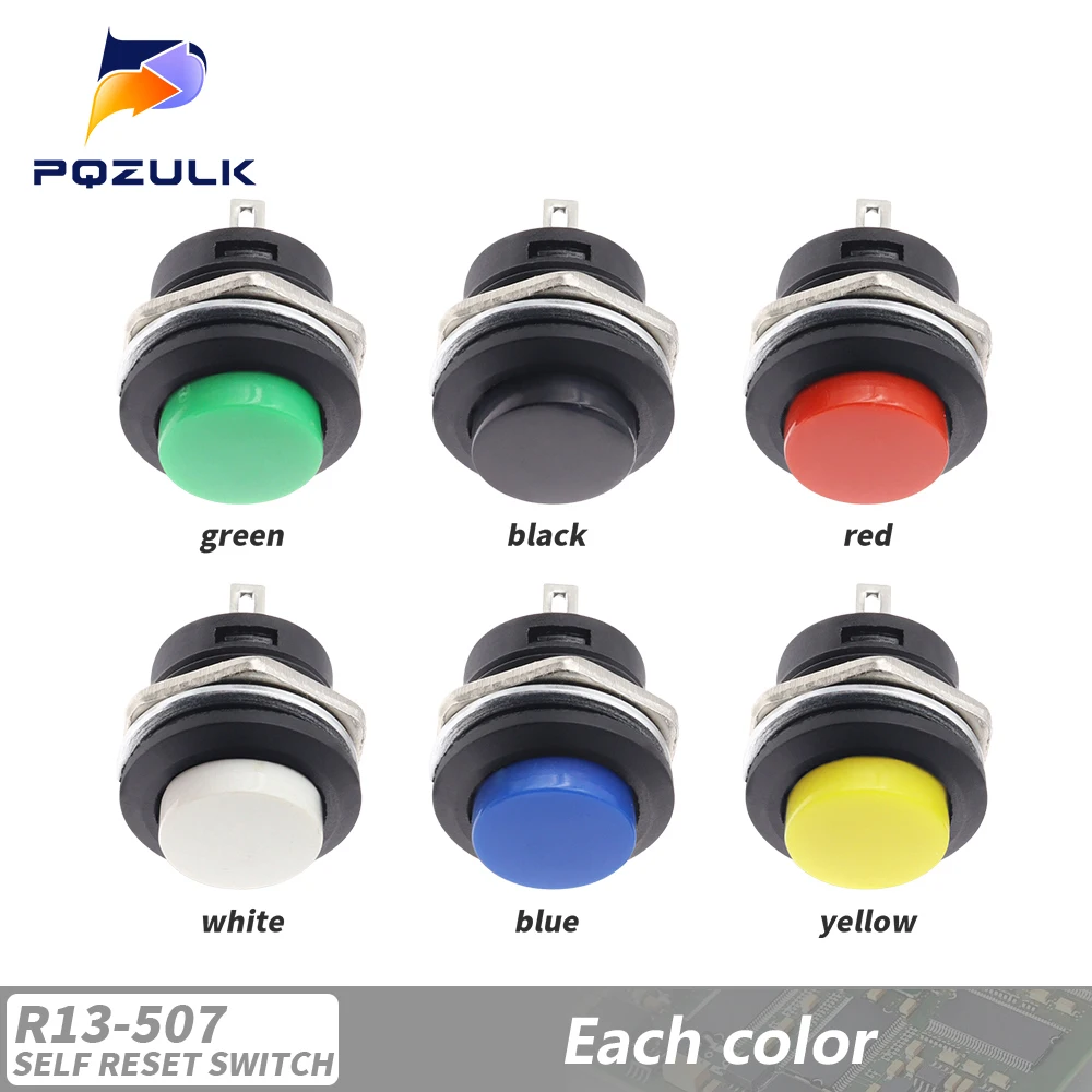 

6 шт. мгновенных кнопочных переключателей PQZULK R13-507
