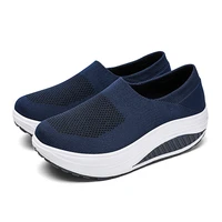 large size 43 casual womens shoes 2022 new thick soled knitted sneakers comfortable vulcanized shoes running shoes female shoe