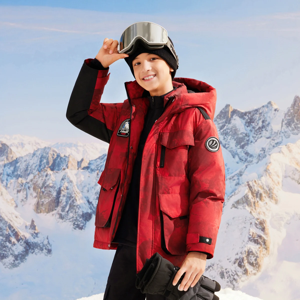 Bosideng детская легкая очень холодная пуховая куртка глубокая зимняя для мальчиков