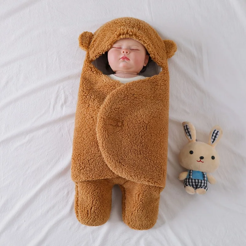 

Winter Baby Girl Boy Envelope Swaddling Soft Cotton Thick Sleeping Bag 0-3Months Bedding