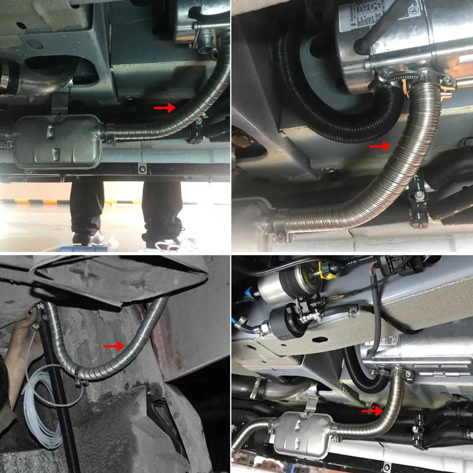 

Exhaust Hose Stainless Steel With Snap Accessories Air Heater Corrosion-resistant Exhaust Pipe Fuel Tank Brand New