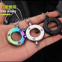 keychain mini knife necklace hanging stealth unpacking knife unpacking express folding knife round stainless steel knife