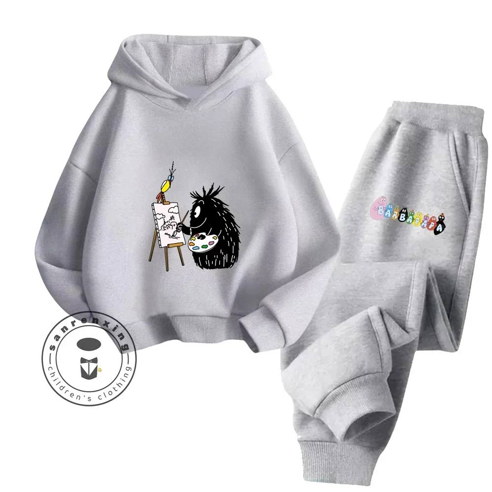 Осенне-зимний комплект детских брюк с капюшоном и длинным рукавом