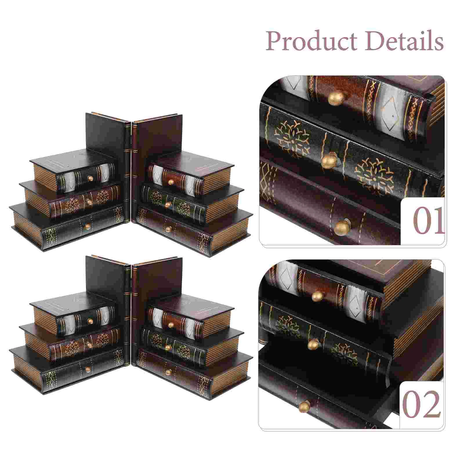 Контейнер в форме книжного конца деревянный ящик для хранения книг полки