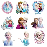 disney appliques anime movie frozen elsa anna cartoon patches for clothing iron on patches eco friendly clothes heat transfer